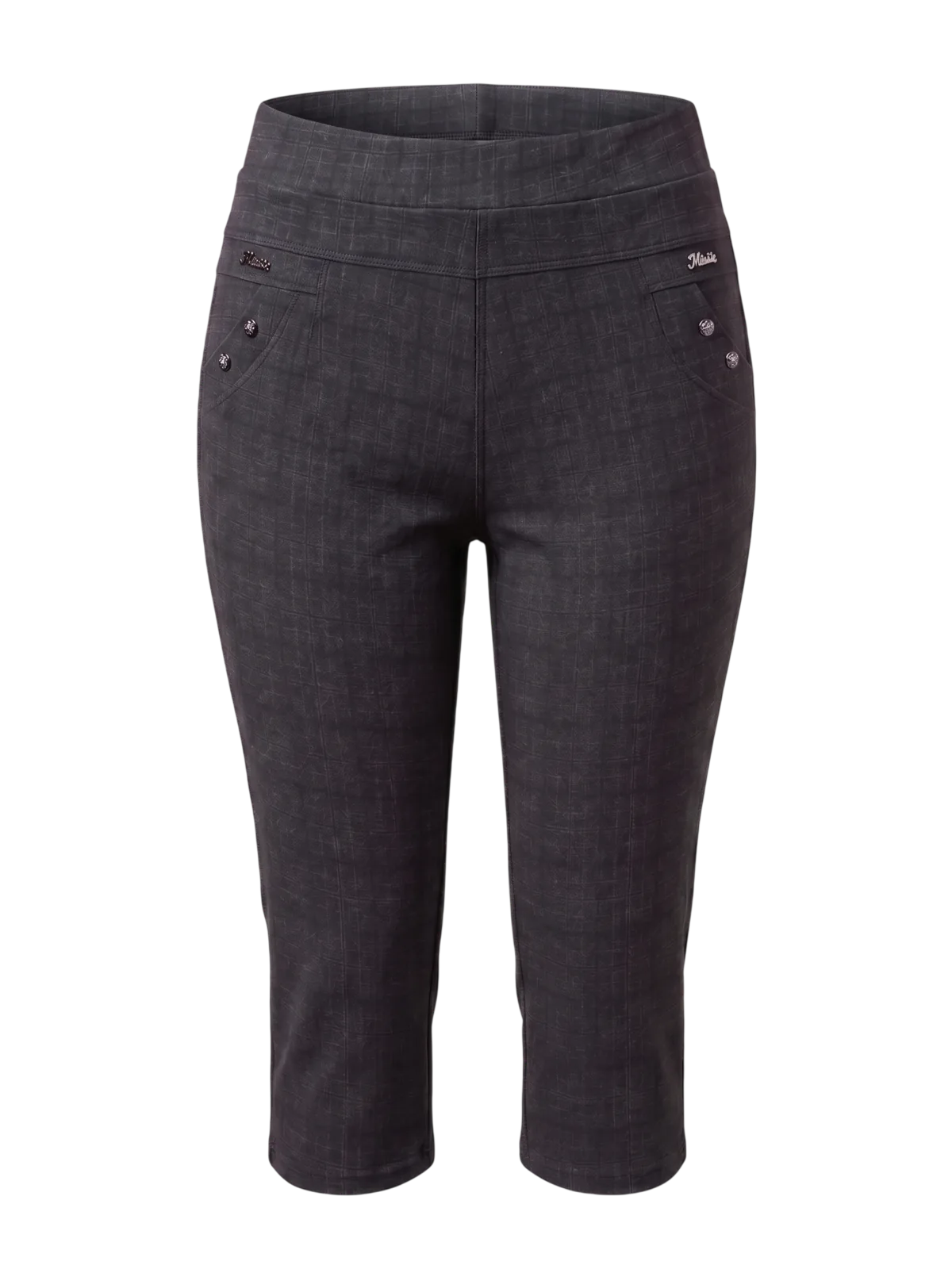 Fekete Kockás Capri Leggings